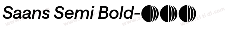 Saans Semi Bold字体转换